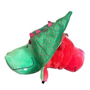 Toy Fiipazoo Pink Boo Boo Bear and Green Rosey Gator Plush Alligator 2 in 1